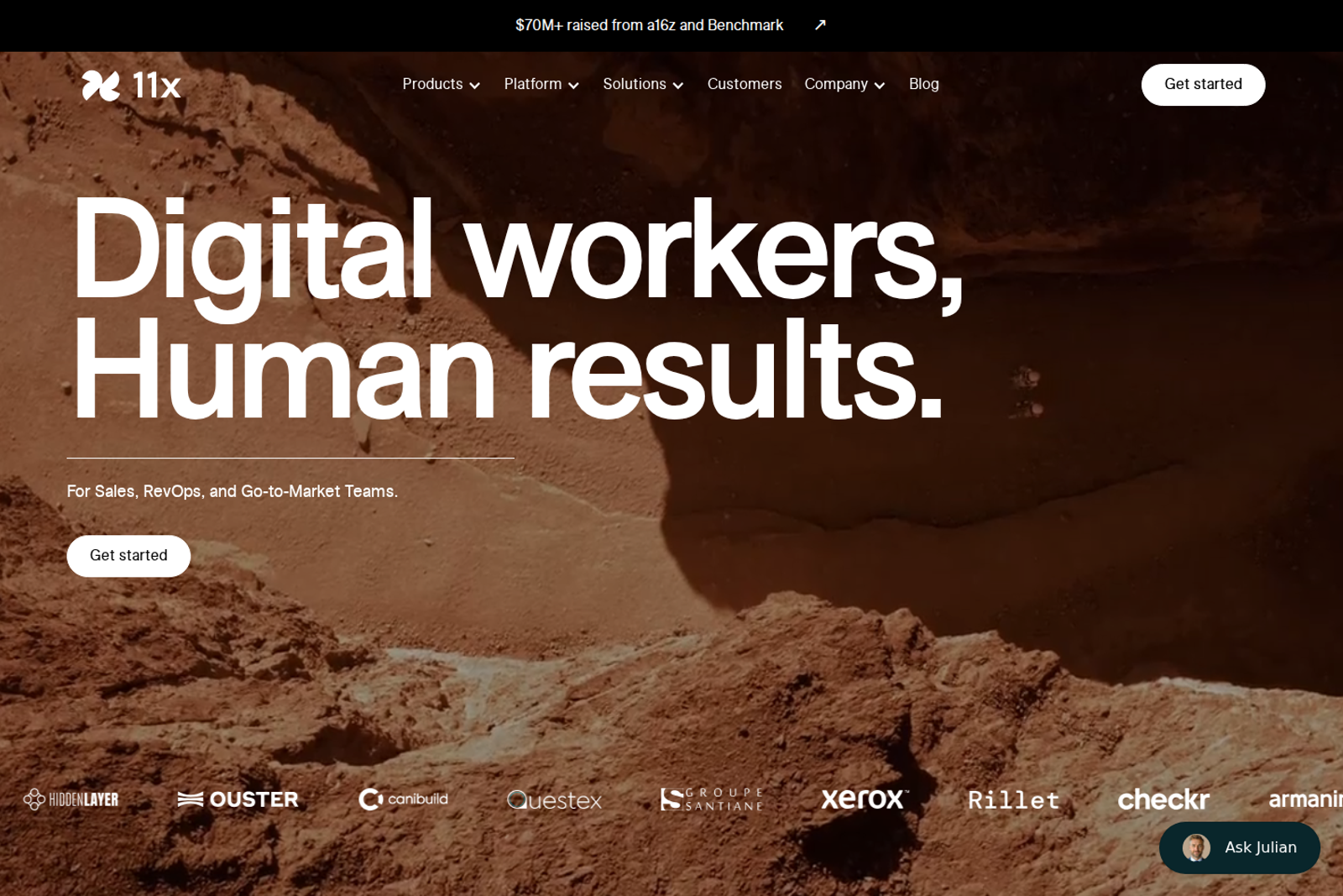Screenshot of the 2. 11x website