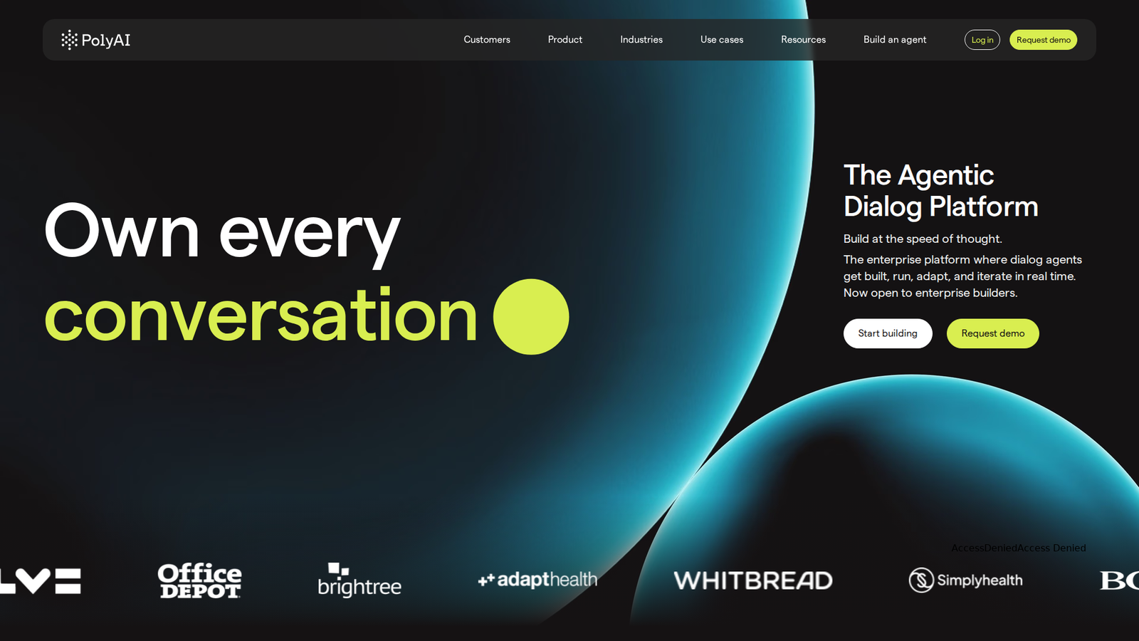Screenshot of the PolyAI website