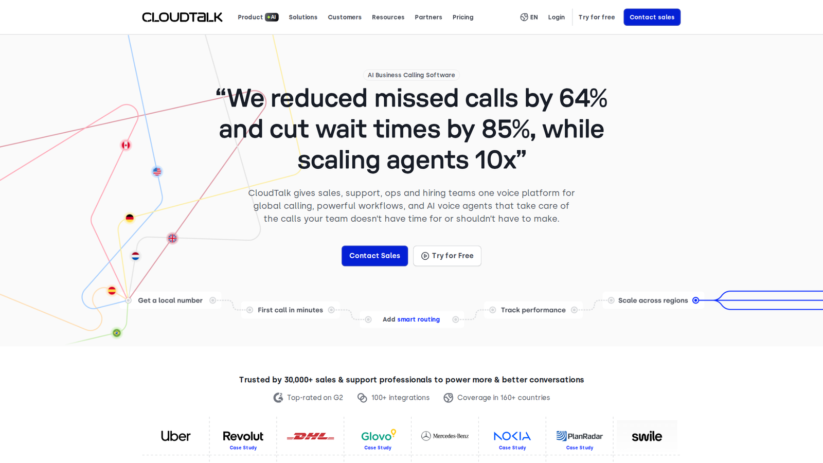 CloudTalk website screenshot