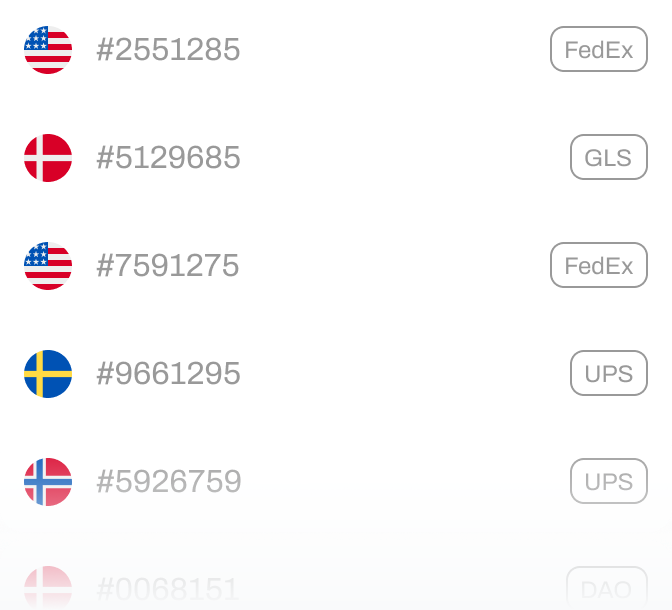 See all deliveries in one place