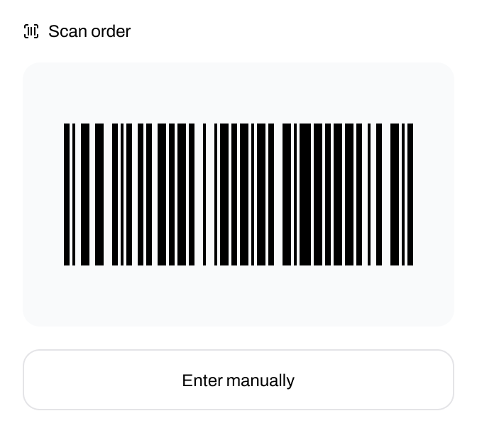 Scan your orders in the OMS