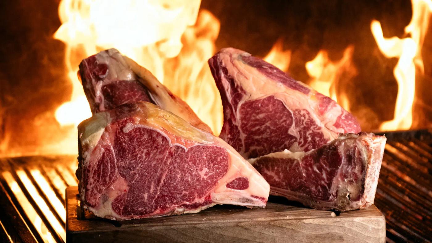 Live wood-fired grill at Carnal Steakhouse, steak restaurant in Eixample, Barcelona
