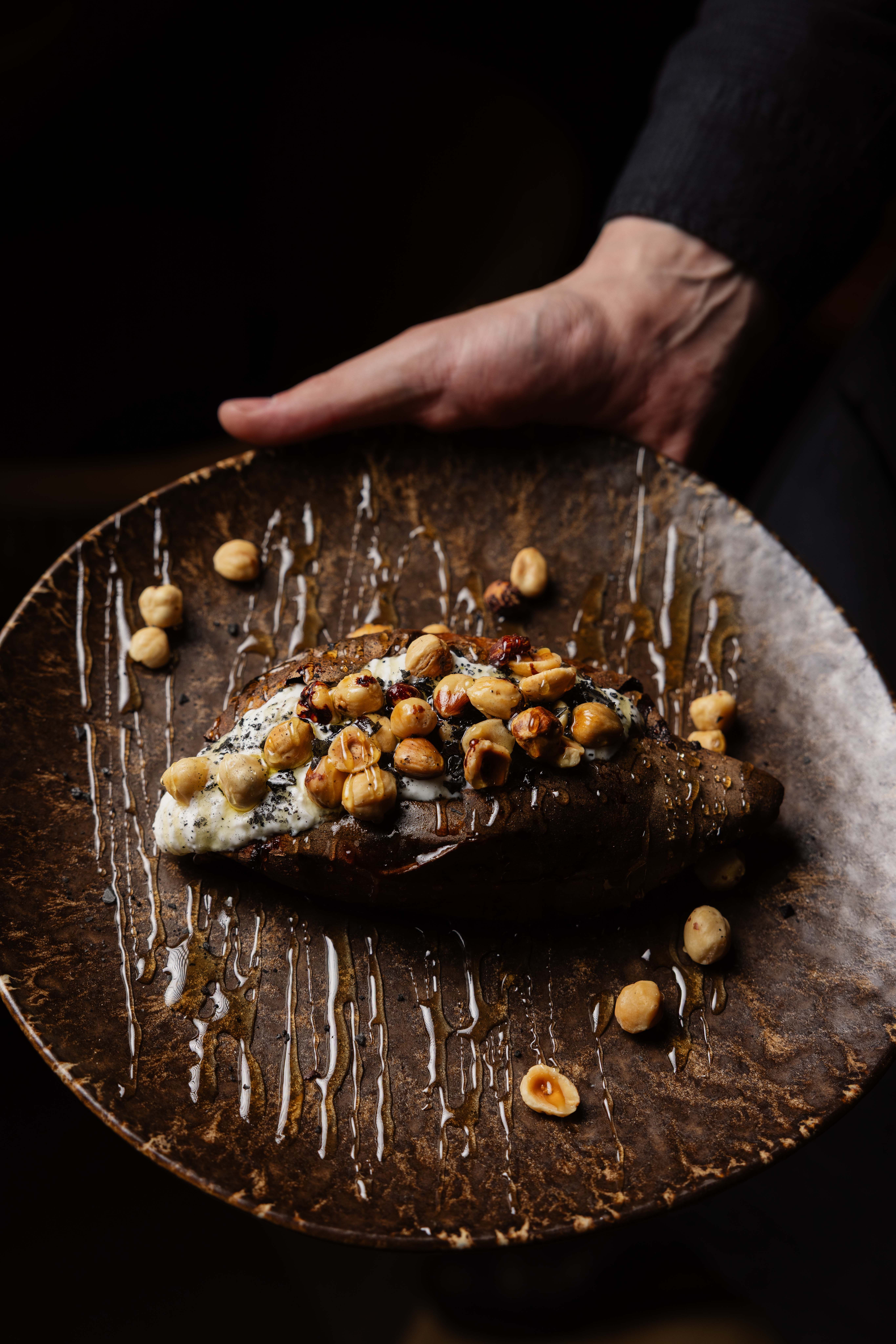 Boniato con stracciatella
