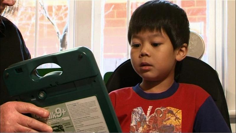 Boy with reader