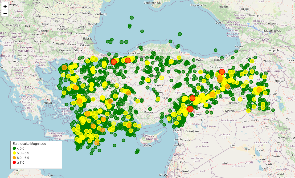 1900-2023 Türkiye Depremleri Projesi