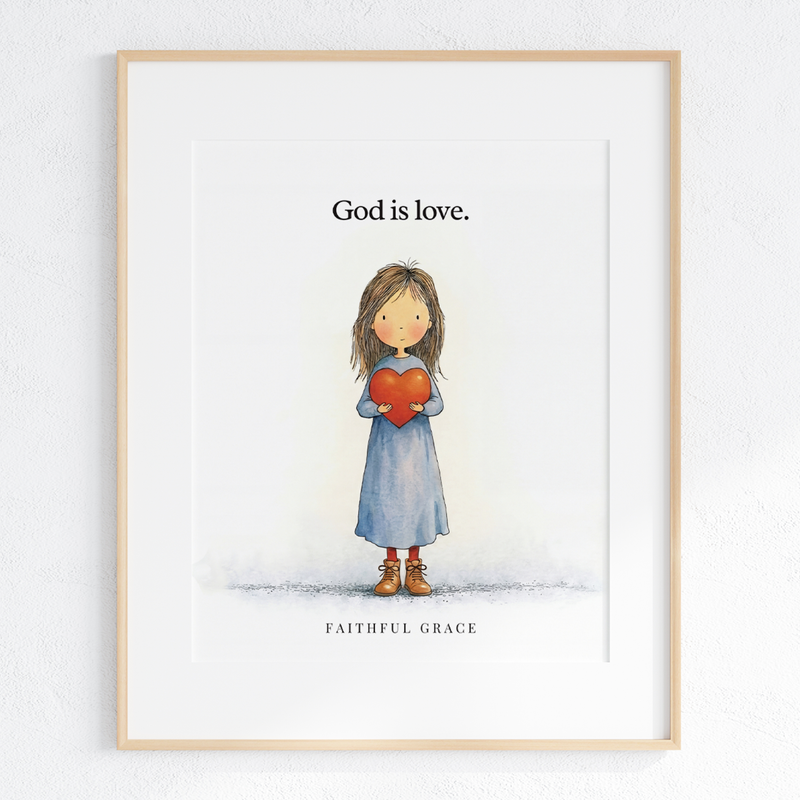 God is love art print