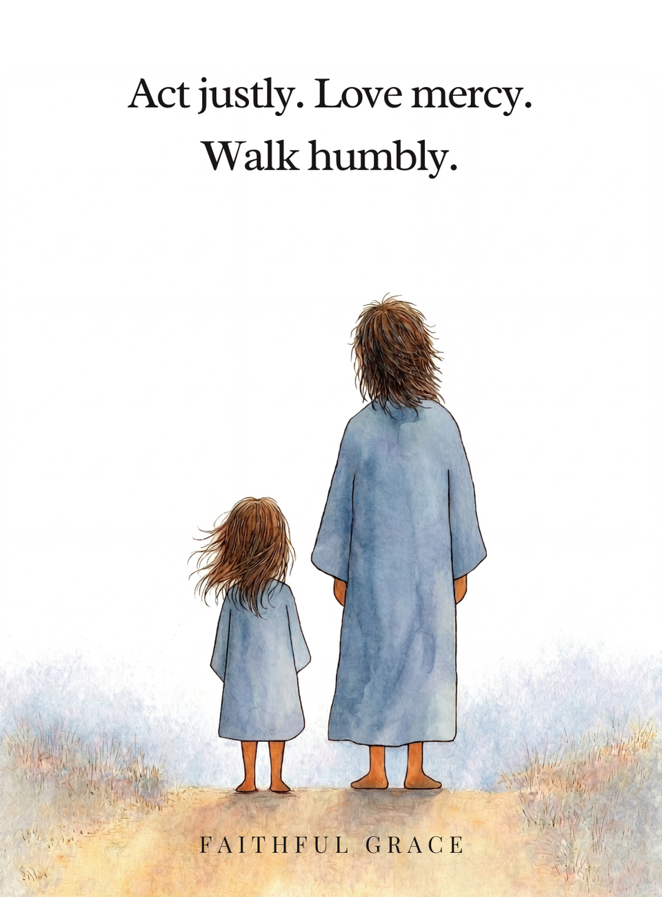Act justly. Love mercy. Walk humbly.