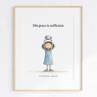 His grace is sufficient - art print