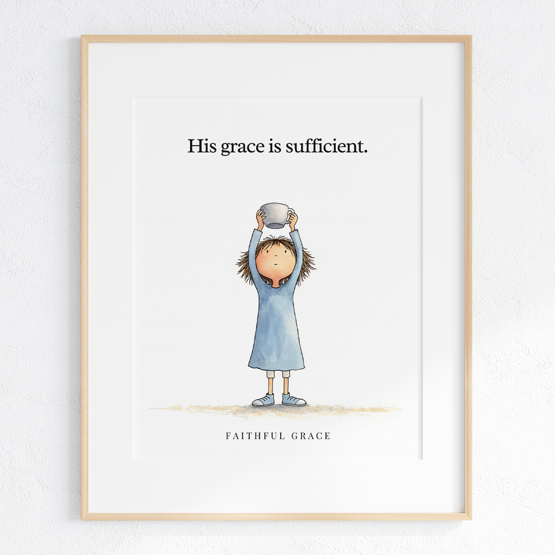 His grace is sufficient art print