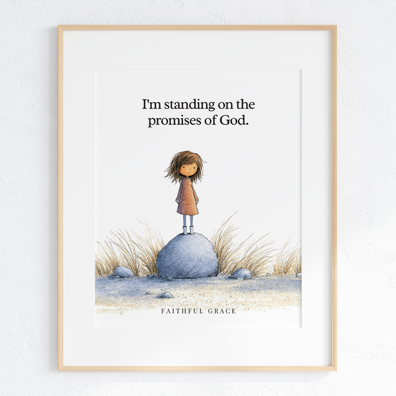 I’m standing on the promises of God art print