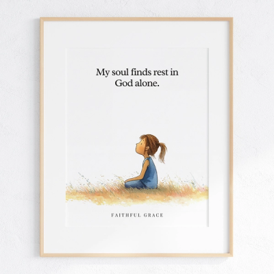 My soul finds rest in God alone - art print