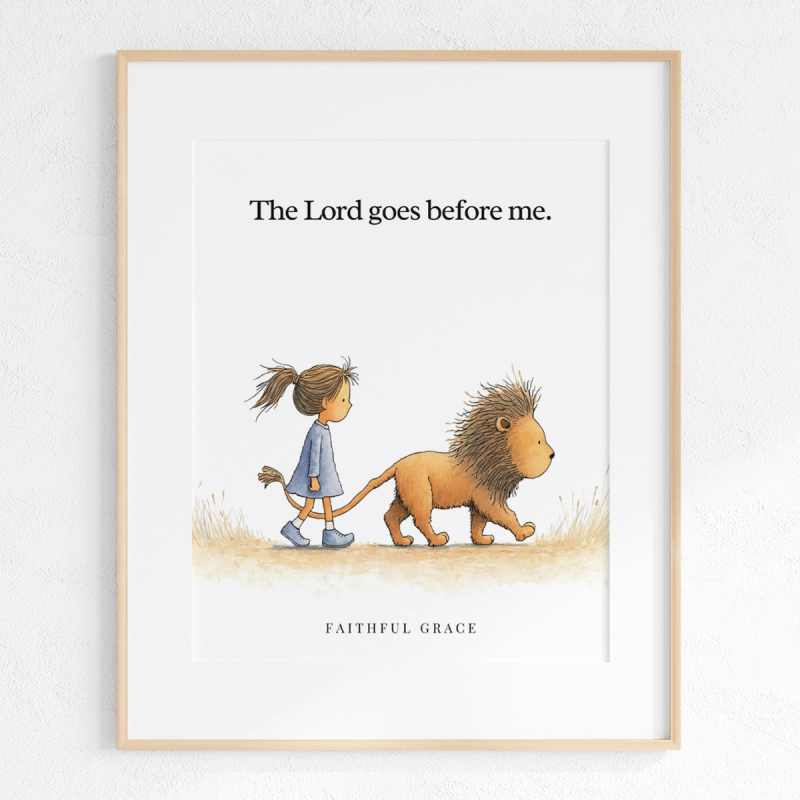 The Lord goes before me art print