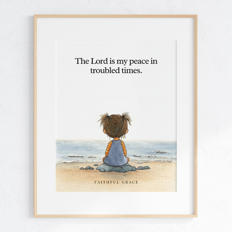 The Lord is my peace in troubled times art print