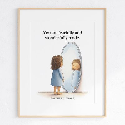 You are fearfully and wonderfully made. - art print