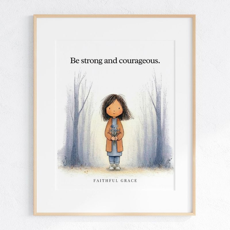 Be strong and courageous. art print