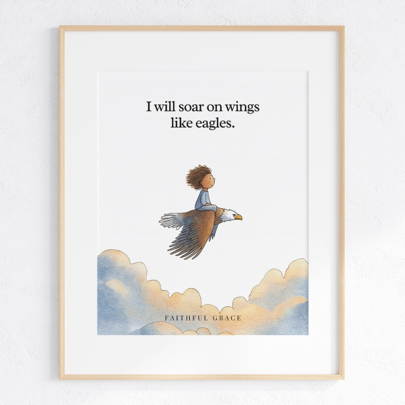 I will soar on wings like eagles art print
