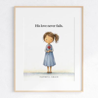 His love never fails me. - art print