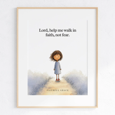 Lord, help me walk in faith, not fear. - art print