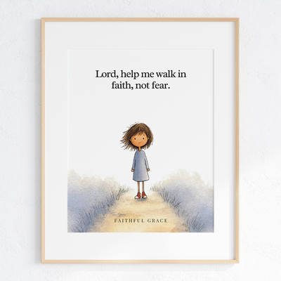 Lord, help me walk in faith, not fear - art print