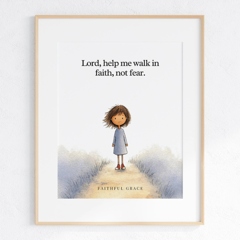 Lord, help me walk in faith, not fear art print