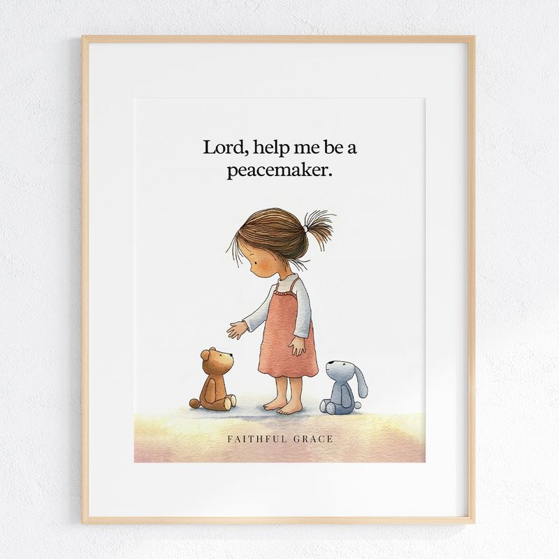 Help me be a peacemaker art print