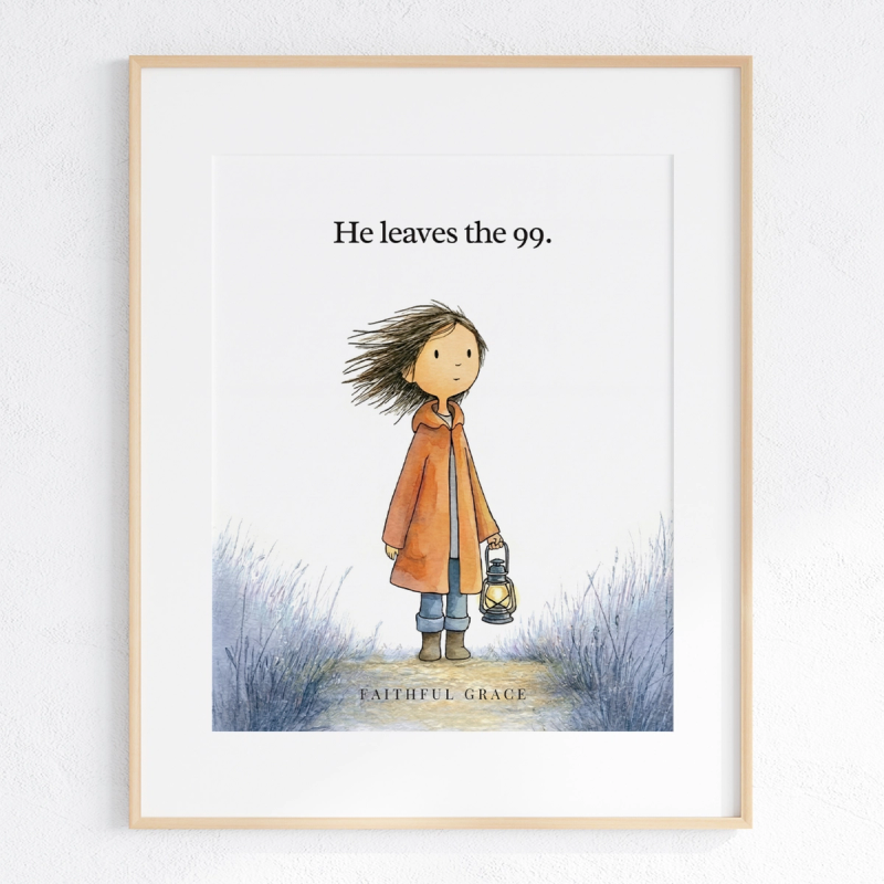 He leaves the 99 art print