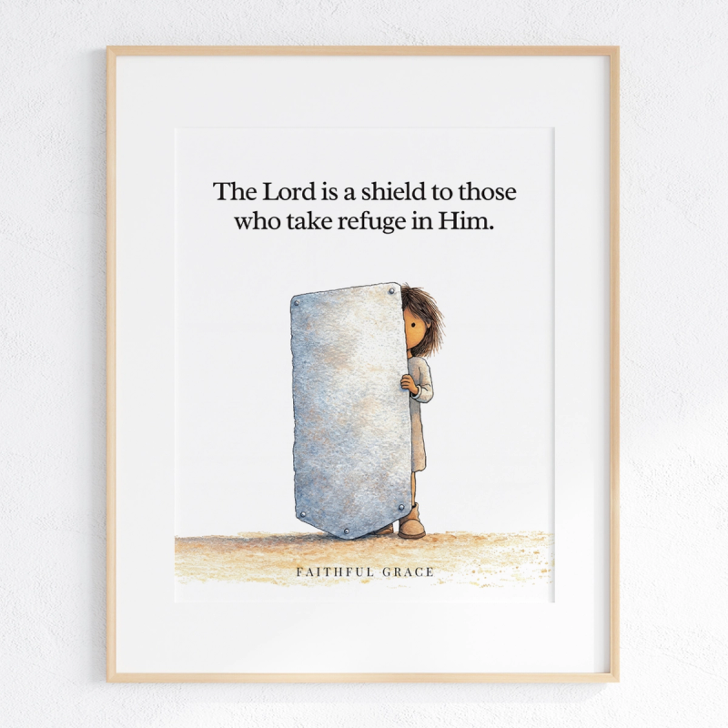 The Lord is my shield art print
