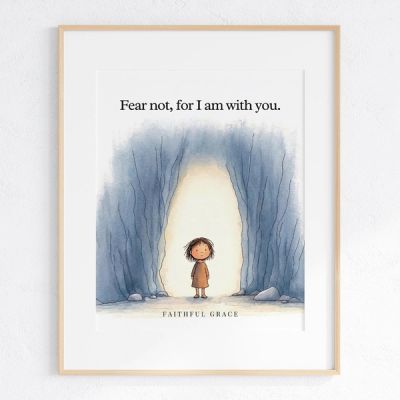 Fear not, for I am with you. - art print
