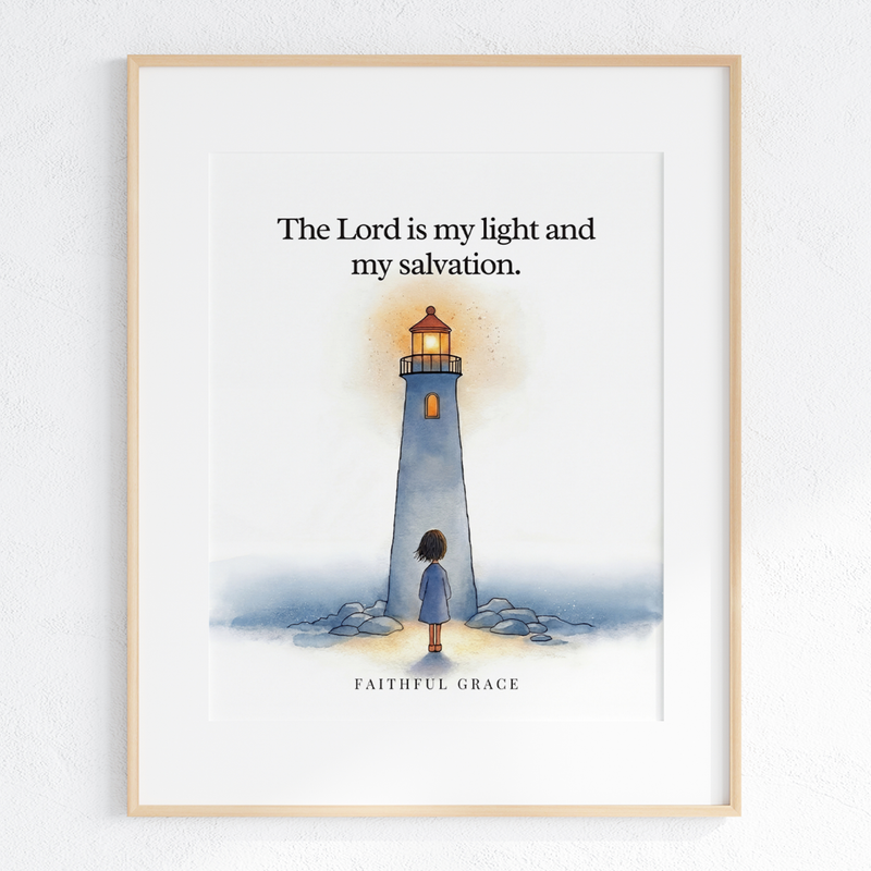 My light and my salvation art print