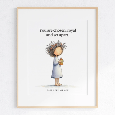 You are chosen, royal and set apart. - art print