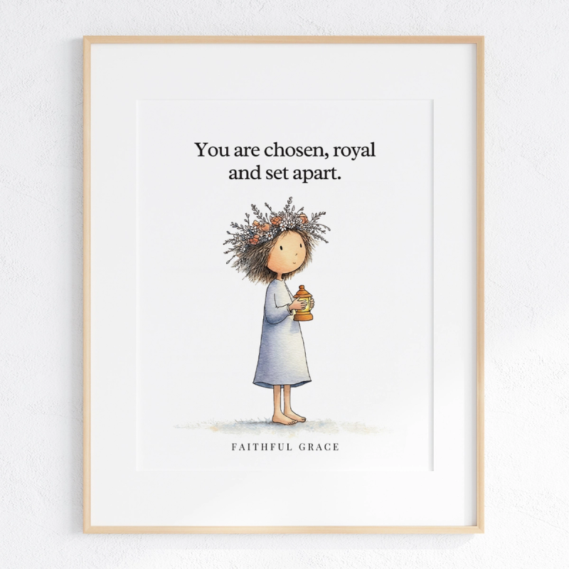You are chosen, royal and set apart art print