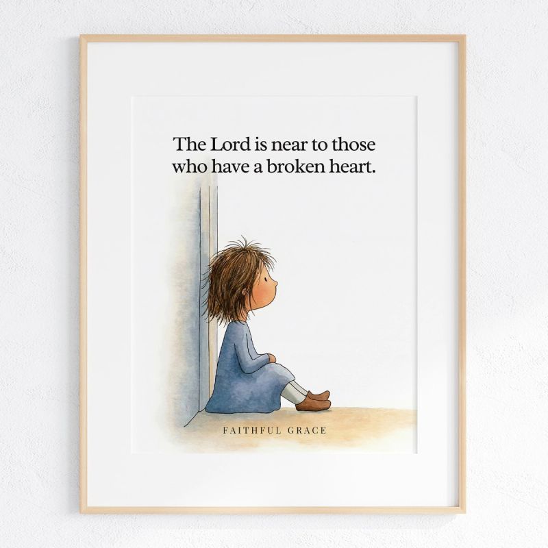 The Lord is near to the brokenhearted art print