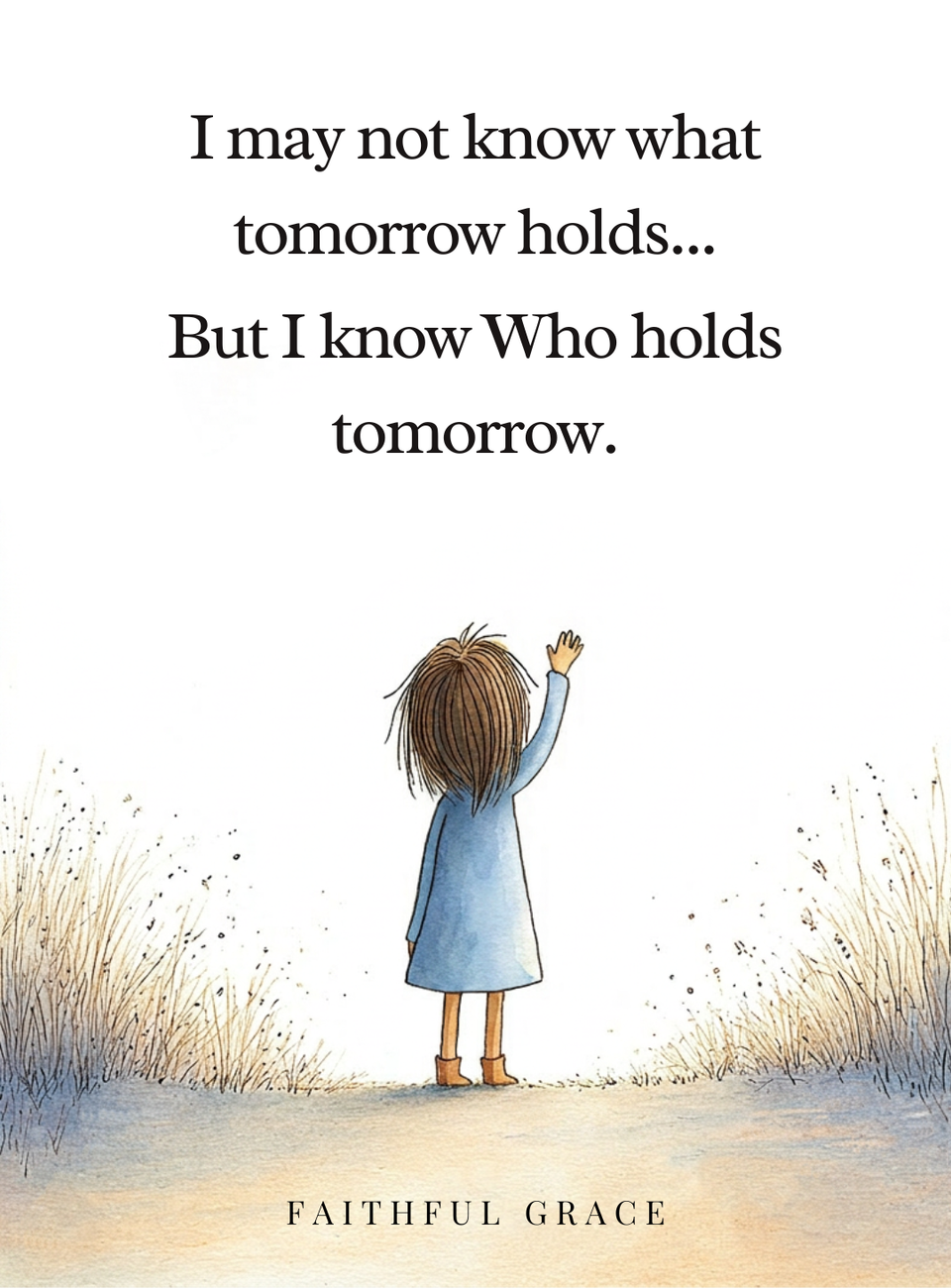 But I know Who holds tomorrow.