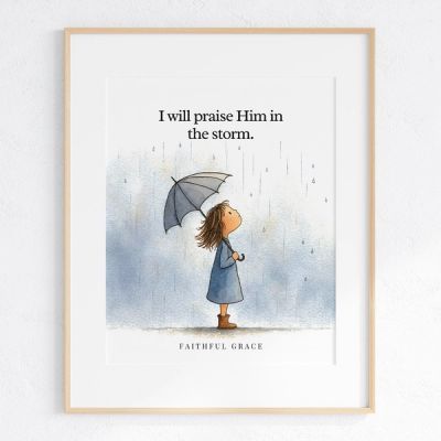 I will praise Him in the storm. - art print