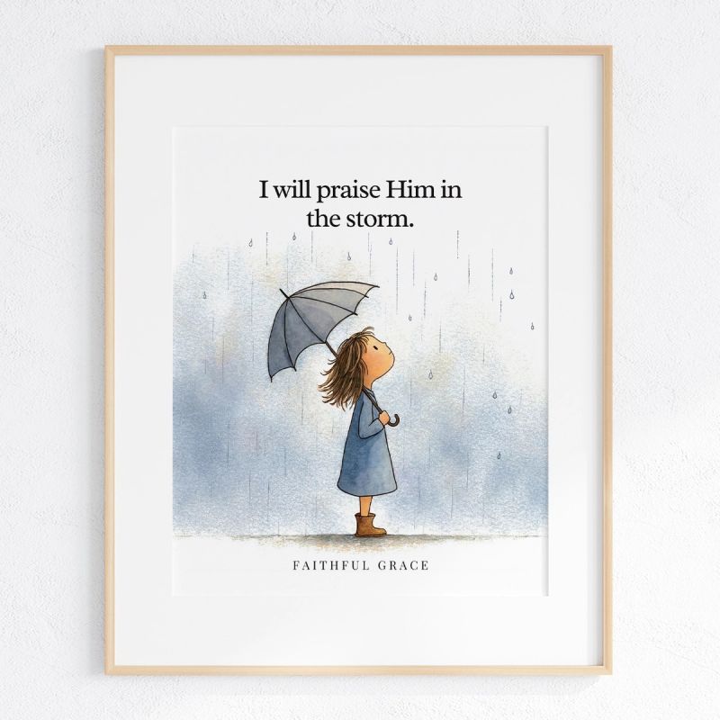 I will praise Him in the storm. art print