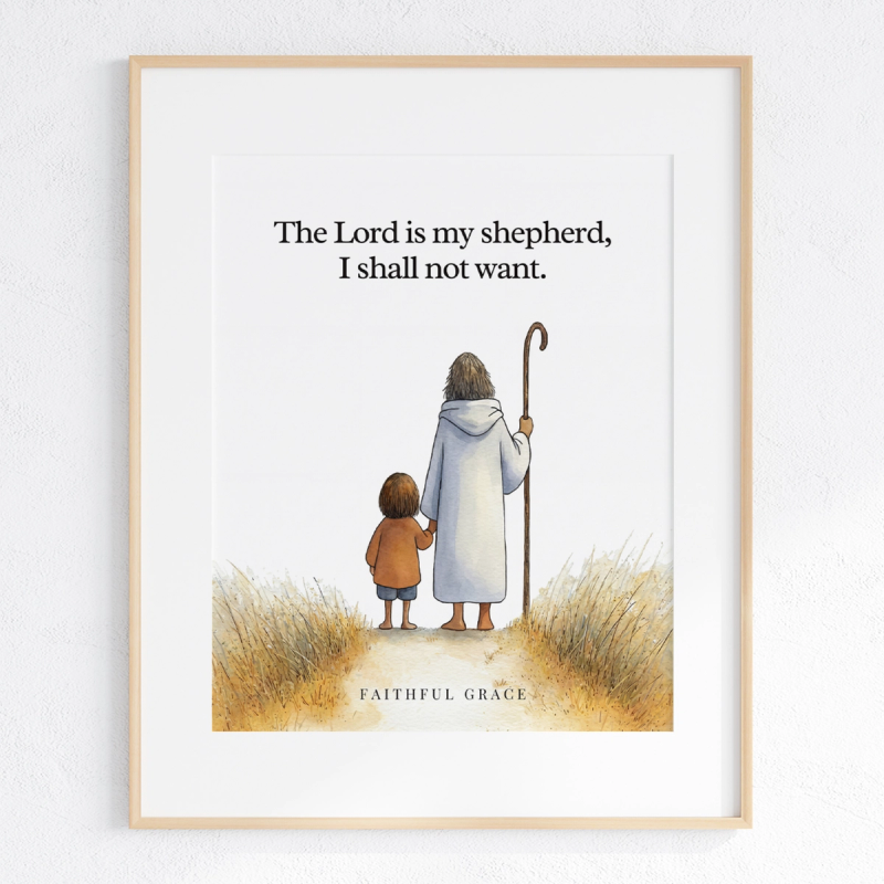 The Lord is my shepherd art print