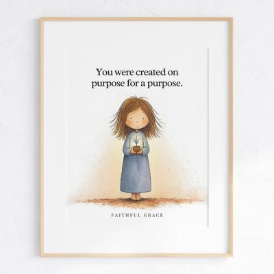 You were created on purpose for a purpose. - art print