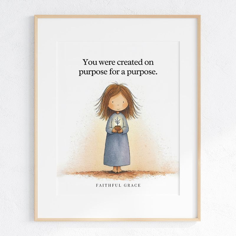 You were created on purpose for a purpose. art print