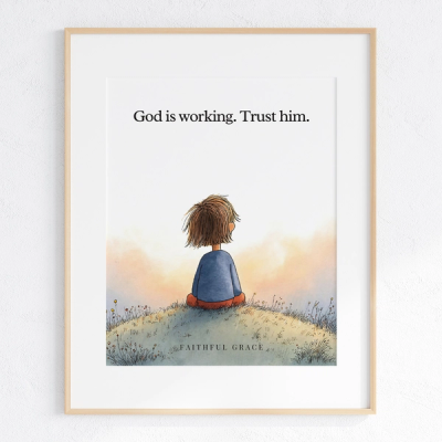 God is working. Trust him. - art print