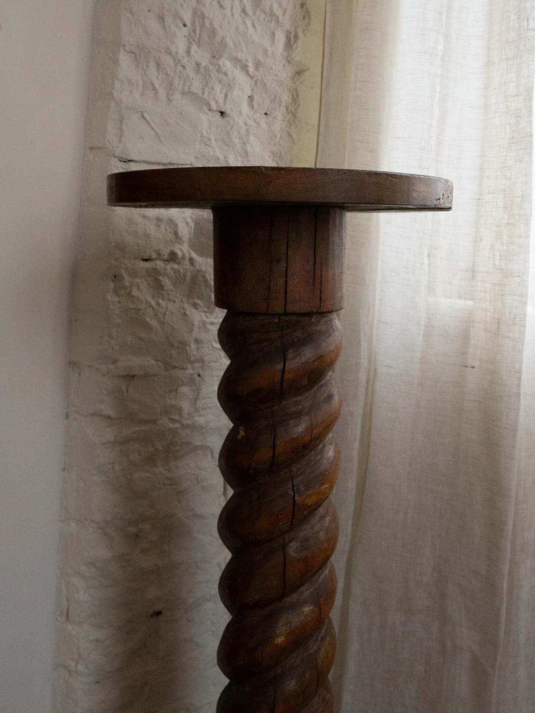 Barley Twist Walnut Pedestal
