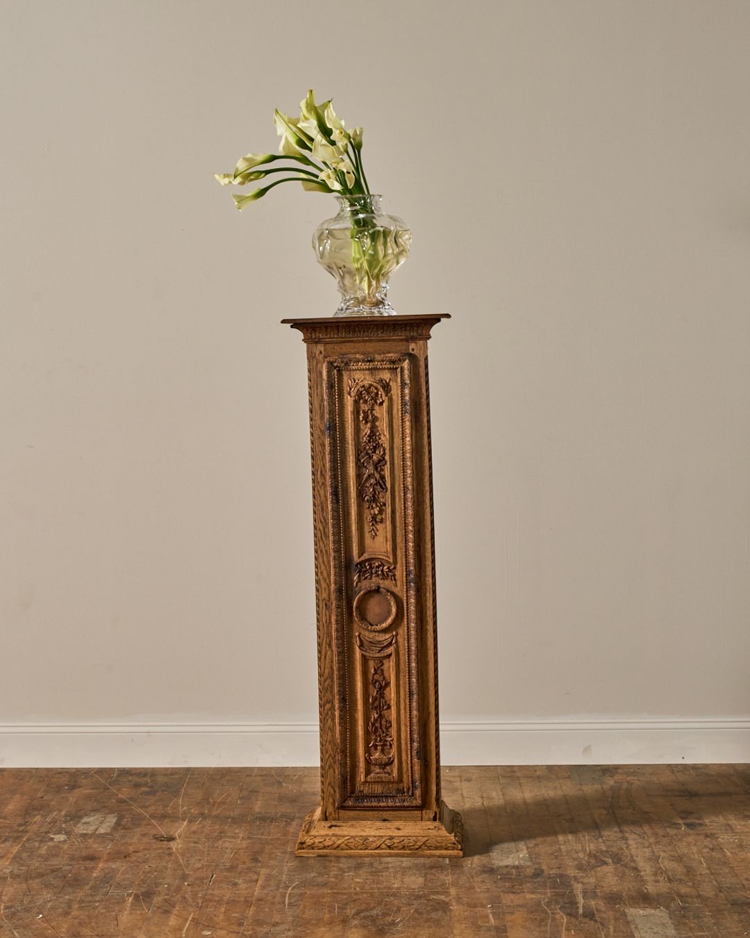 19th c. Oak Pedestal