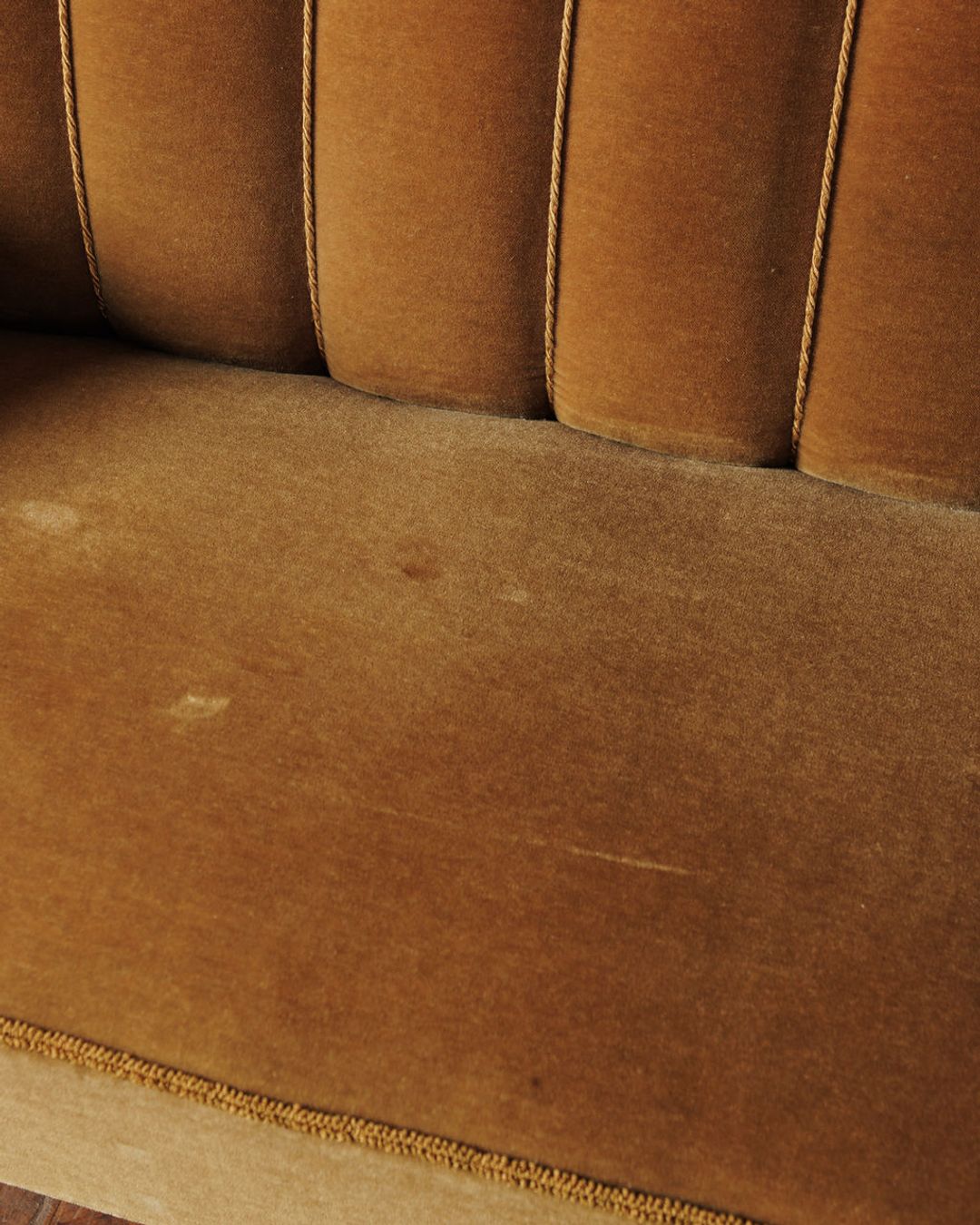 Danish Mohair Chanel Back Sofa