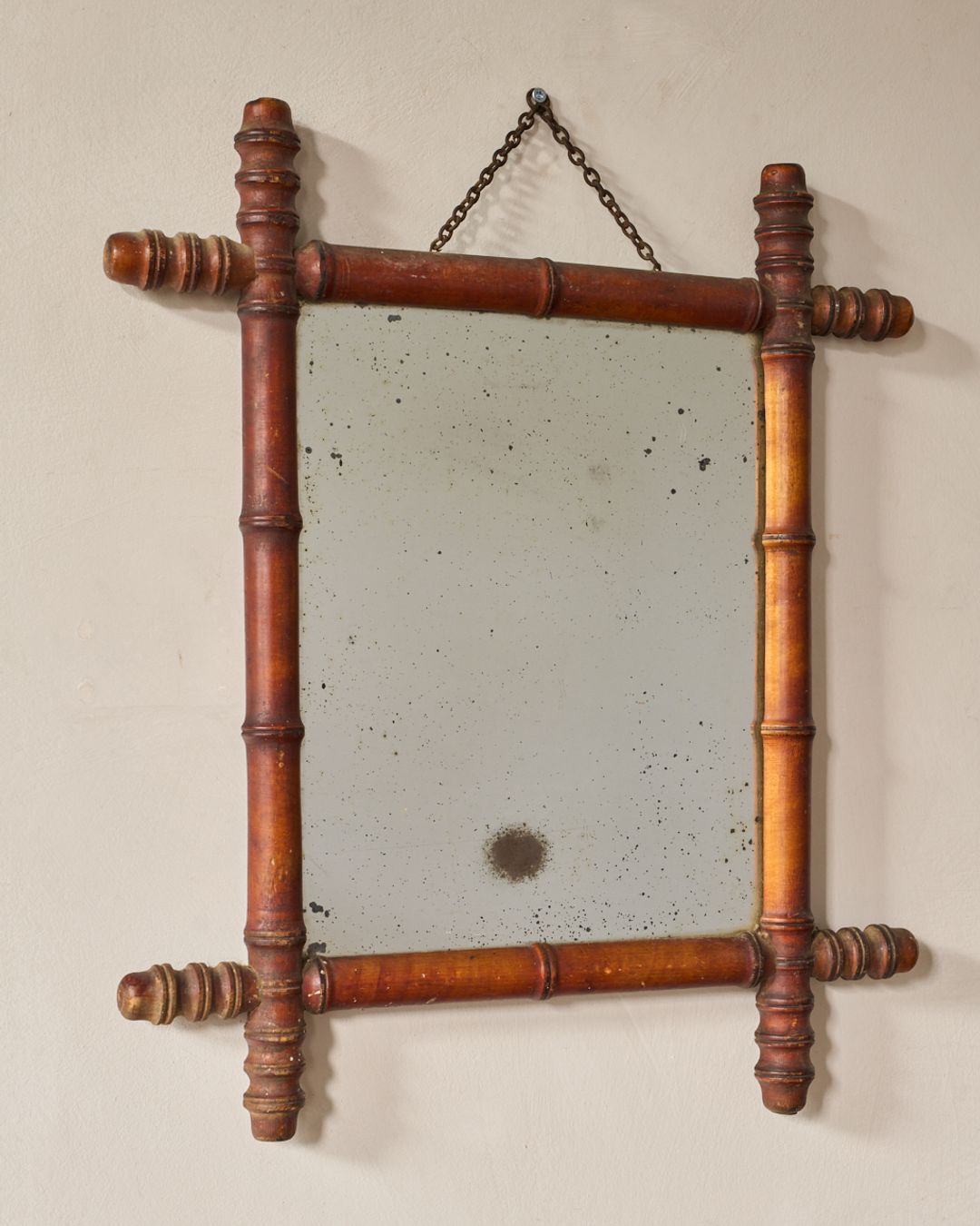 Faux Bamboo Mirror