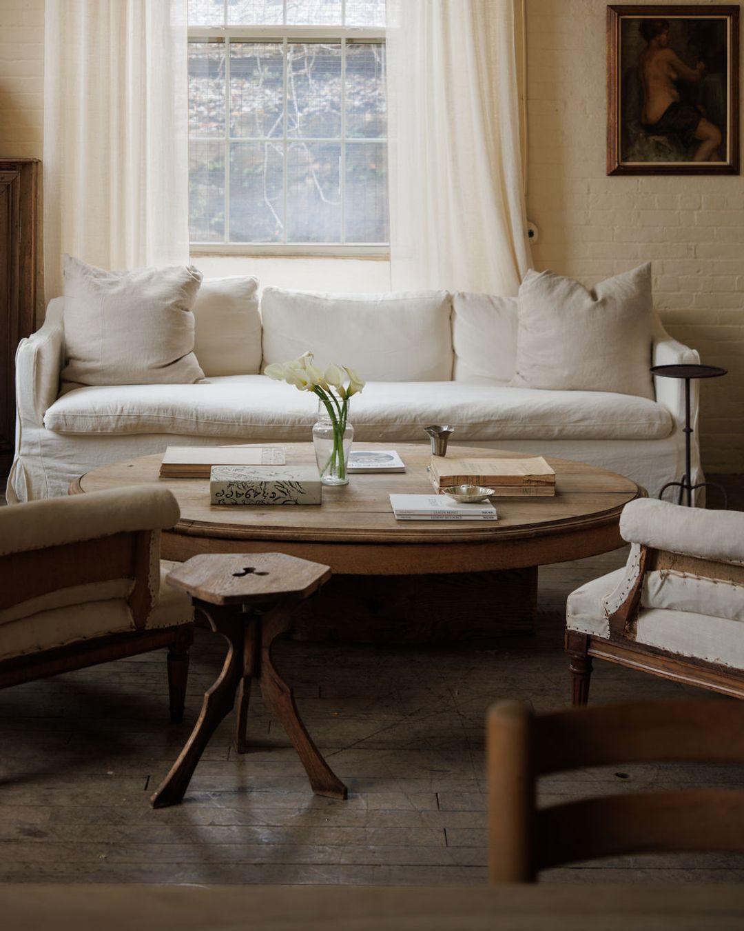 Rare French Oval Coffee Table