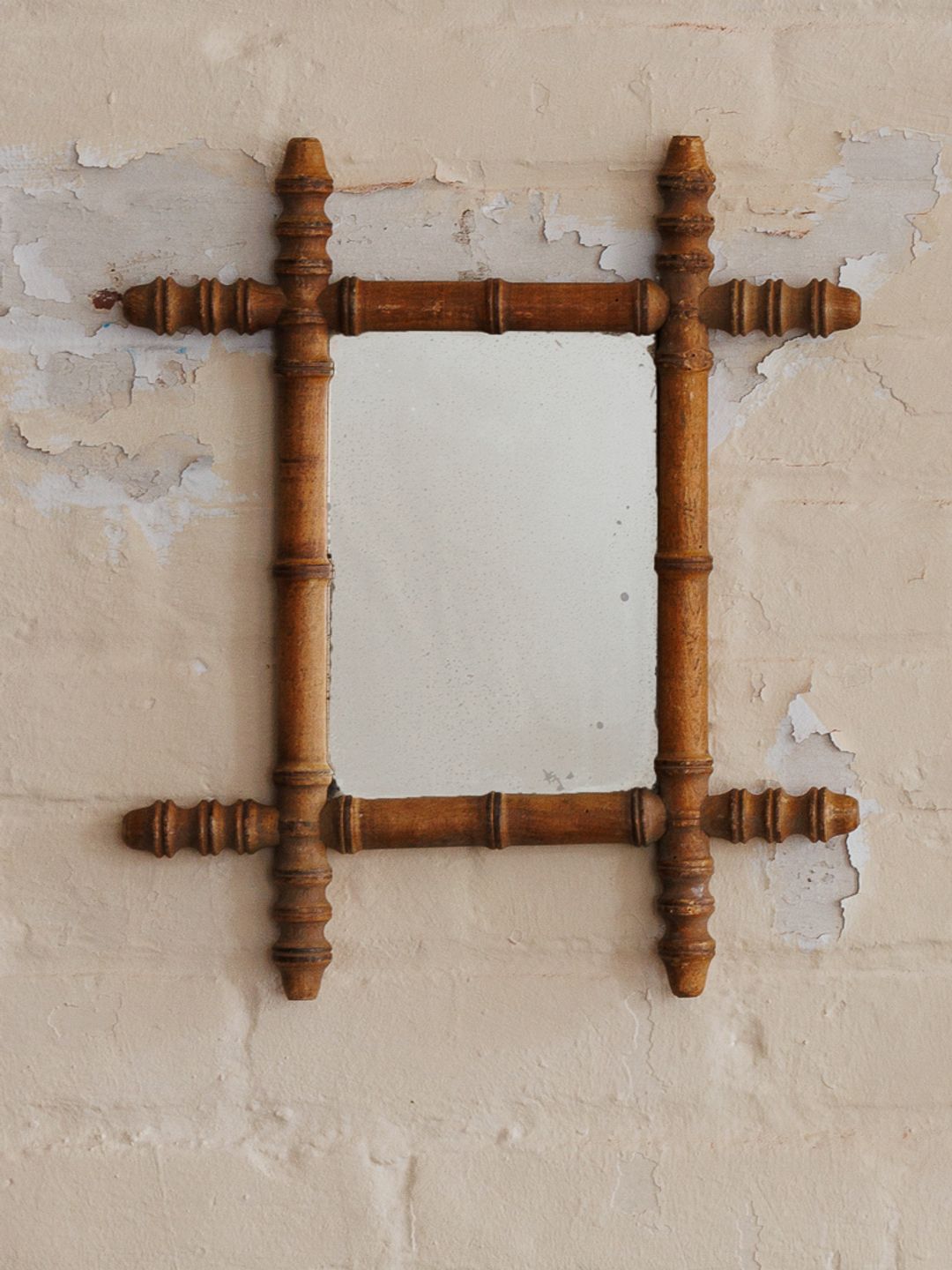 Faux Bamboo Mirror - Vertical