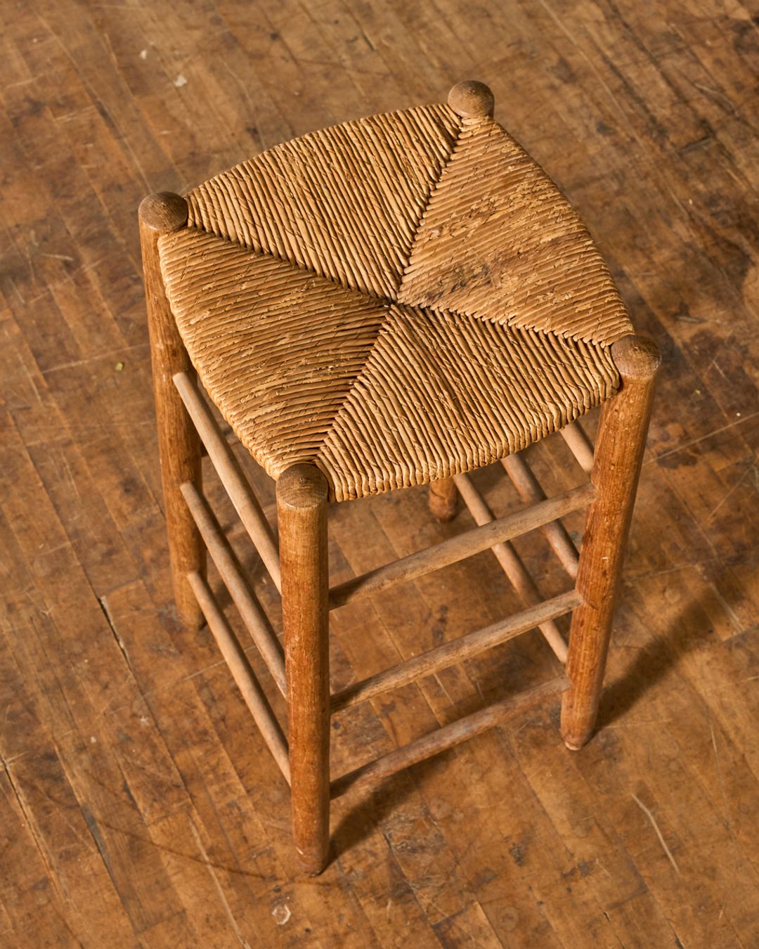 Tall Fench Rush Stool