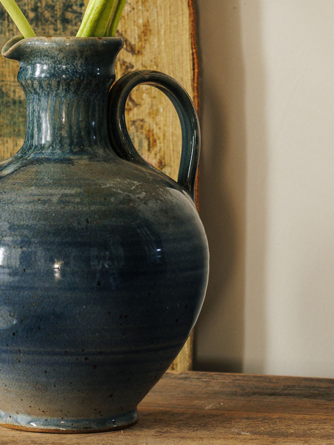 Blue Glazed Pitcher