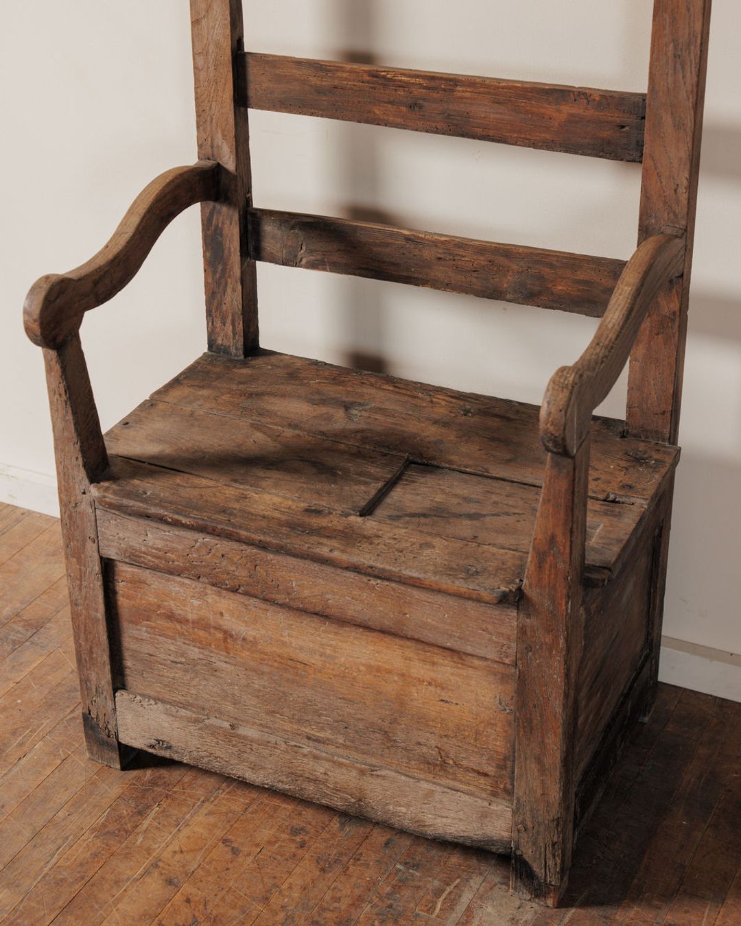 19th c. Salt Box Bench