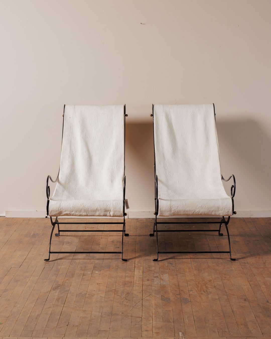 Pair of French Garden Lounge Chairs