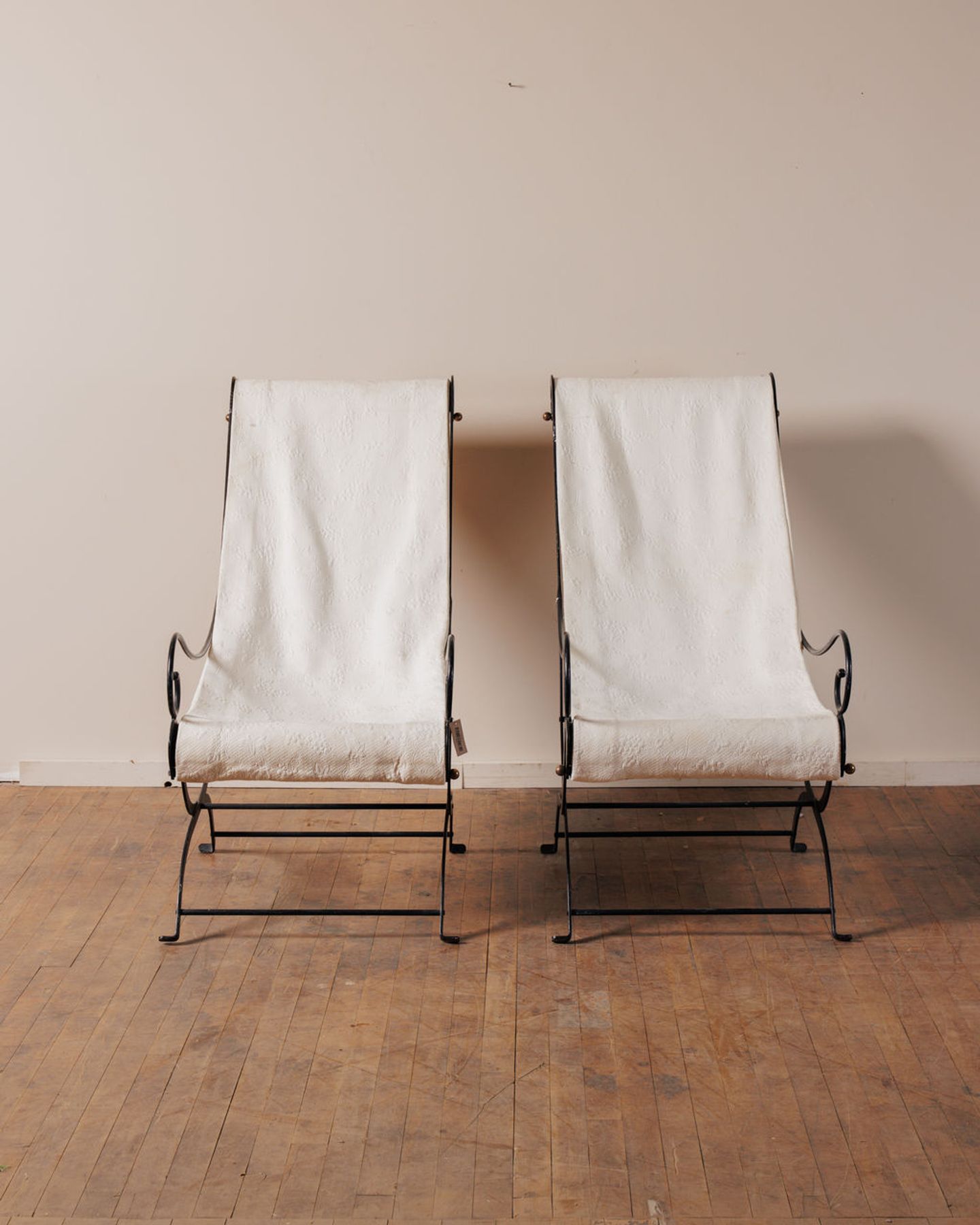 Pair of French Garden Lounge Chairs
